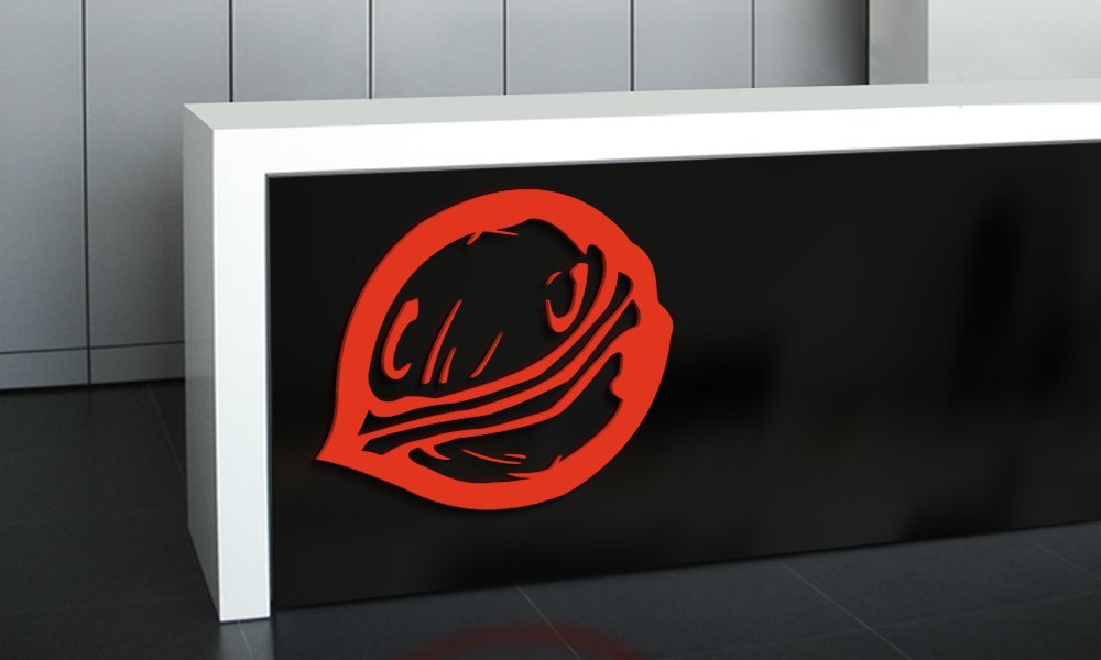 Mockup Logo 3D Reception